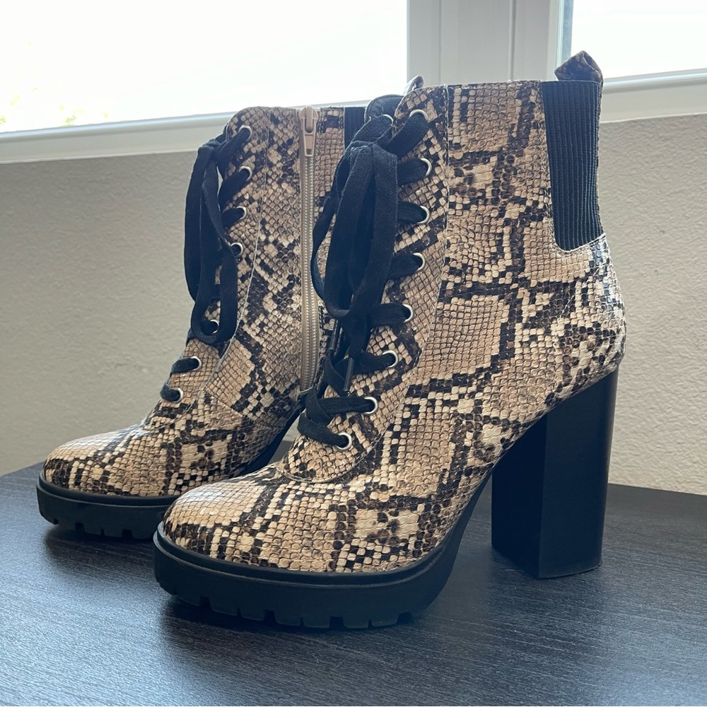 Steve Madden snakeskin bootie